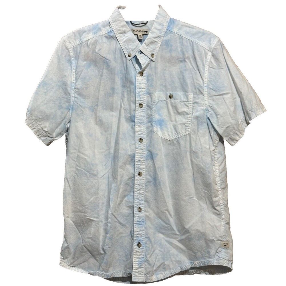 prAna Mattock 11 Short Sleeve "Sky " Shirt Men's Pockets Button Up - Picture 7 of 7